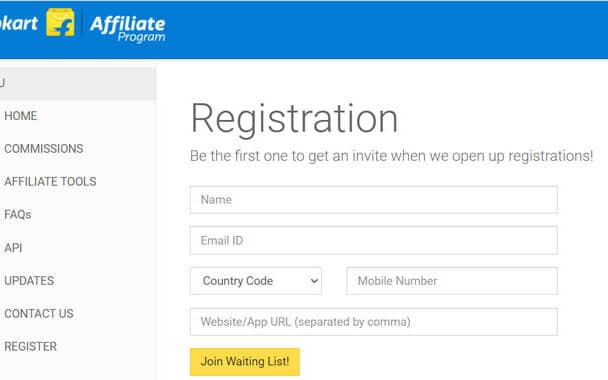 flipkart-affiliate-registration